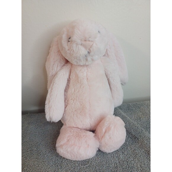 jellycat london plush animal stuffed toy soft pink rabbit rattle 11" - Picture 3 of 8